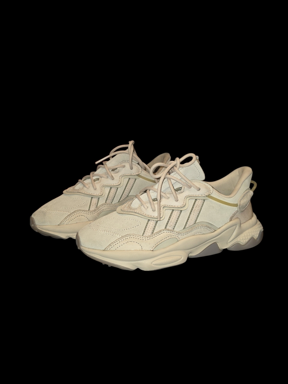 Women’s Neutral Beige Fashion Sneakers - Casual Lace-Up Comfort Sz 5.5